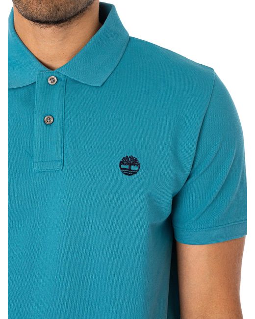 Timberland Blue Millers Pique Polo Shirt for men