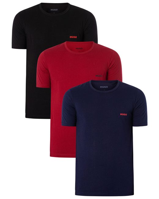 HUGO Red 3 Pack Lounge Crew T-shirt for men