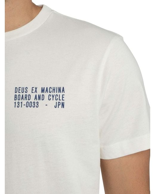 Deus Ex Machina White Recoil Back Graphic T-shirt for men