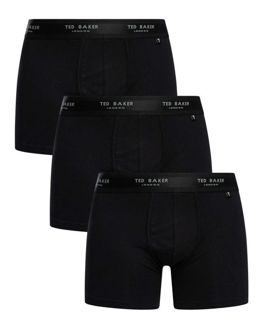 Ted Baker Black 3 Pack Boxer Briefs for men