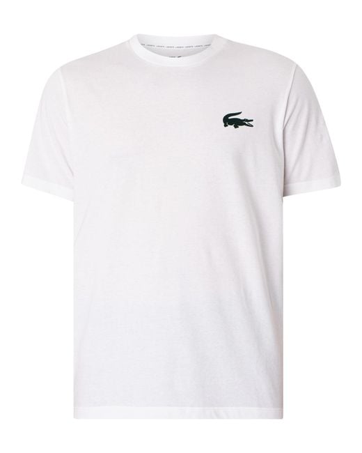 Lacoste White Lounge Chest Logo T-shirt for men