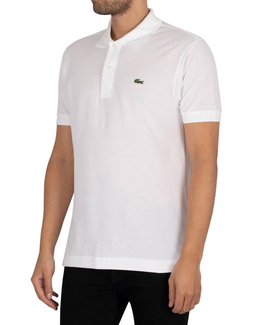 Lacoste White Classic Logo Polo Shirt for men