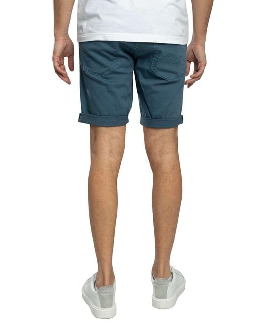 Replay Blue Rbj 981 Tapered Shorts for men