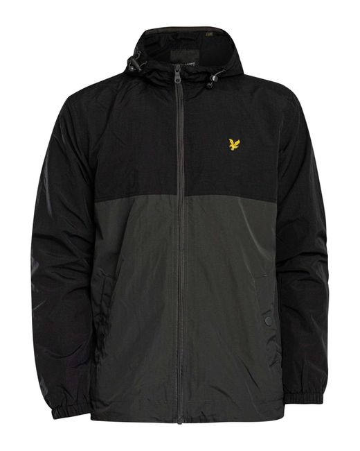 Lyle & Scott Gray Colourblock Zip Through Jacket for men