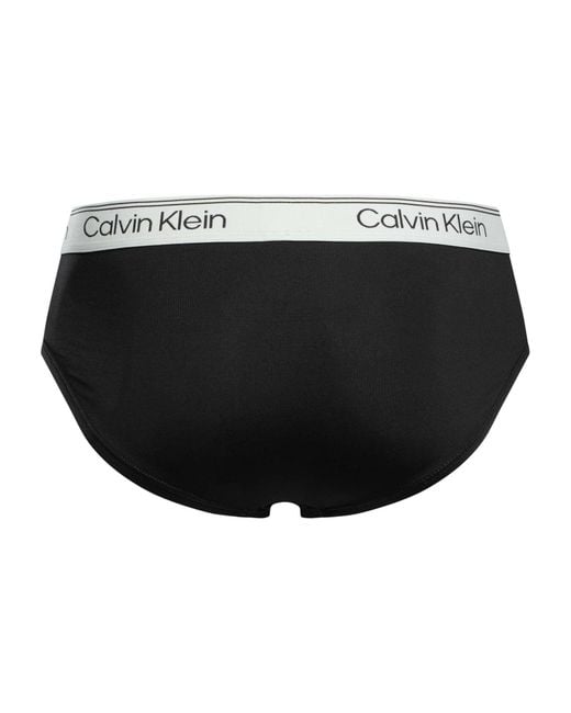 Calvin Klein Black 5 Pack Microfiber Stretch Hip Briefs for men