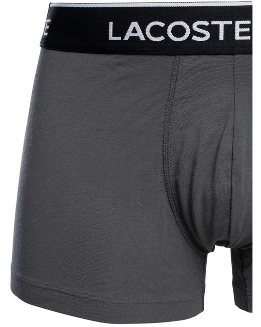 Lacoste Black 7 Pack Trunks for men