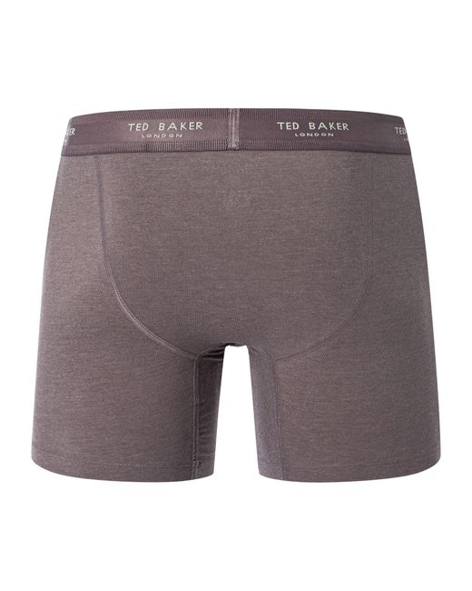 Ted Baker Gray 3 Pack Cotton Stretch Boxer Briefs for men