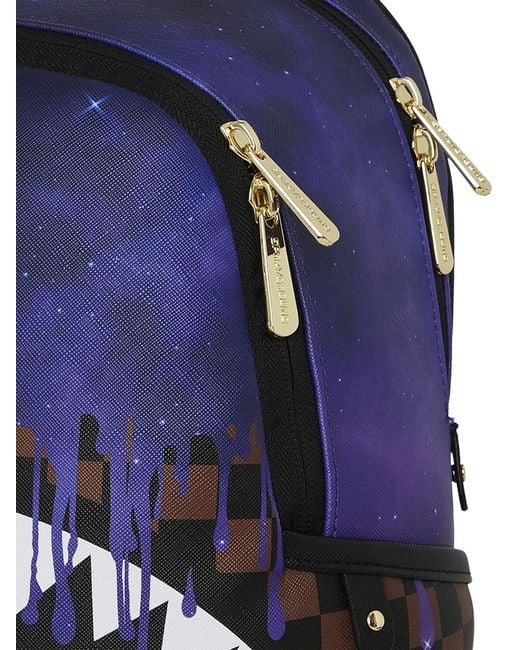 Sprayground Blue Lost In Space Drip Savage Small Backpack for men