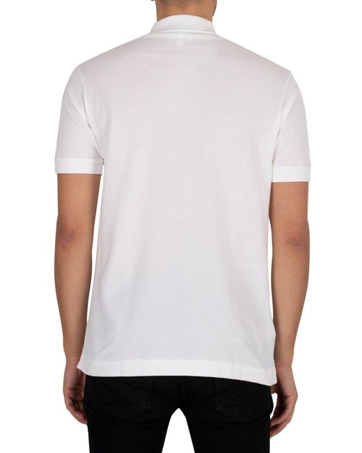 Lacoste White Classic Logo Polo Shirt for men