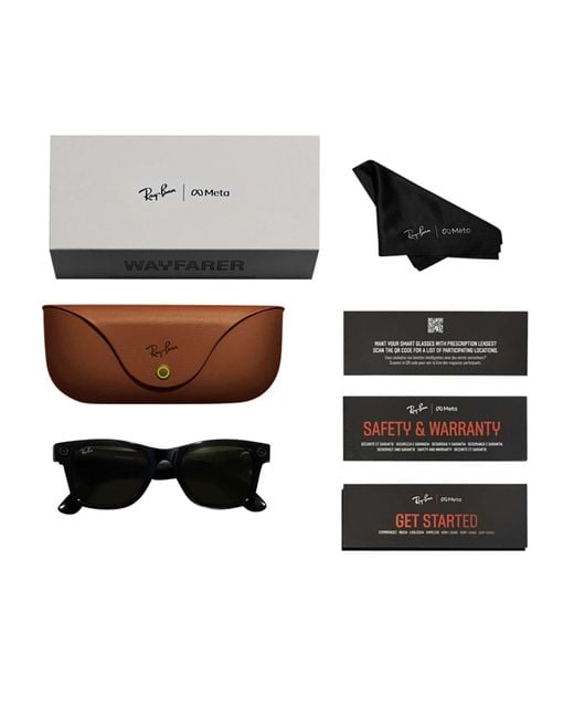 Ray-Ban Green 53mm Meta Wayfarer Glasses for men