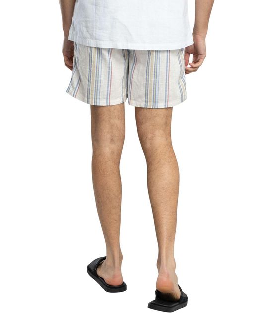 Tommy Hilfiger White Slub Straight Beach Shorts for men