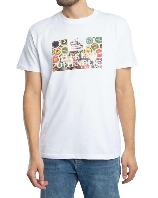 Weekend Offender White Caps Graphic T-shirt for men