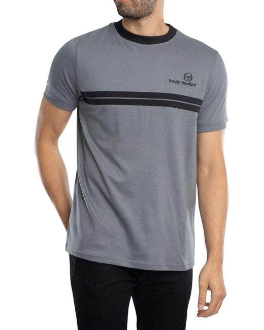 Sergio Tacchini Gray New Supermac T-shirt for men