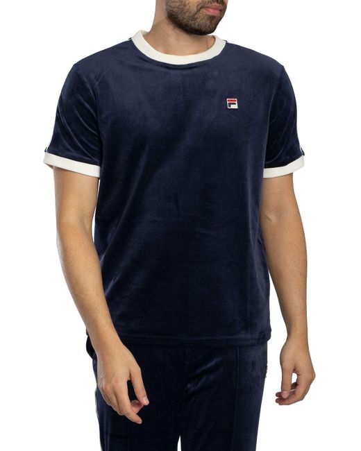 Fila Blue Basilio Velour T-shirt for men