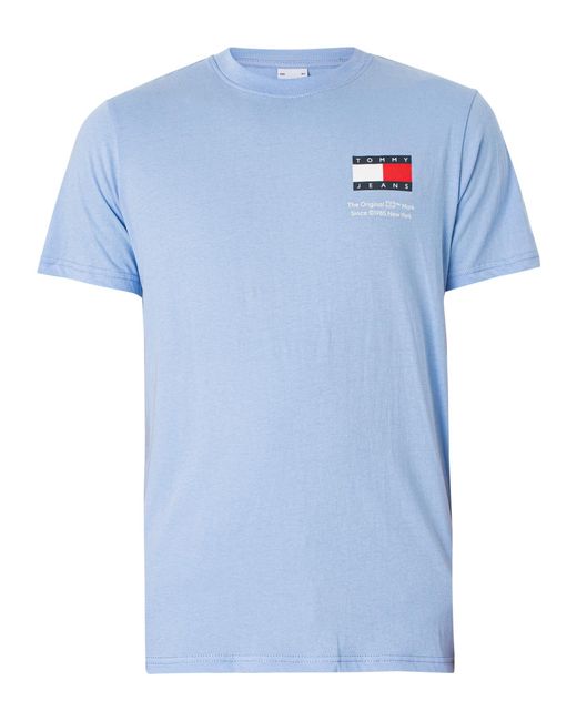 Tommy Hilfiger Blue Slim Essential Flag T-shirt for men
