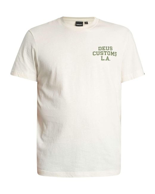 Deus Ex Machina White Quickbeak Back Graphic T-shirt for men