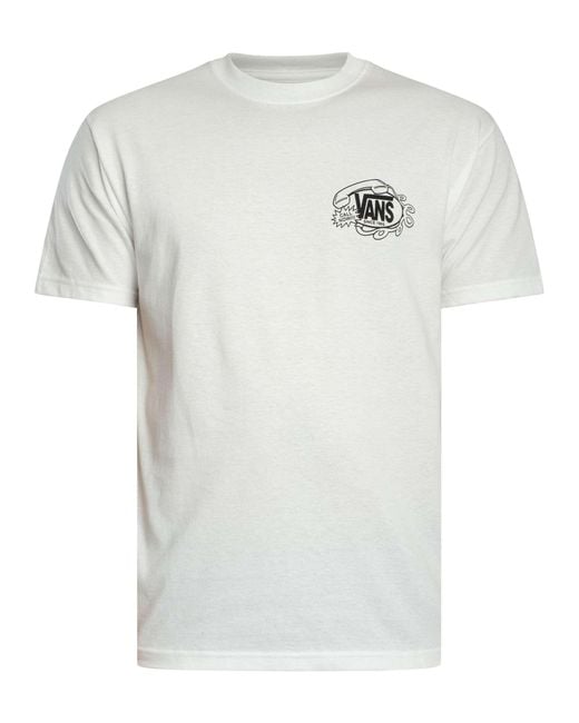Vans White Hot Lines Back Graphic T-shirt for men