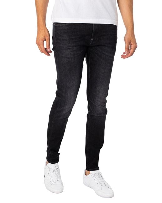 G-Star RAW Revend Skinny Jeans in Black for Men | Lyst UK