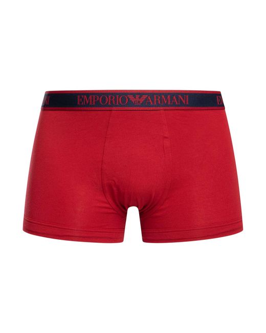 Emporio Armani White 3 Pack Trunks for men