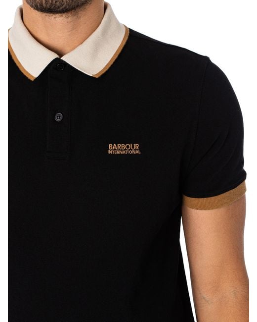 Barbour Black Howall Polo Shirt for men