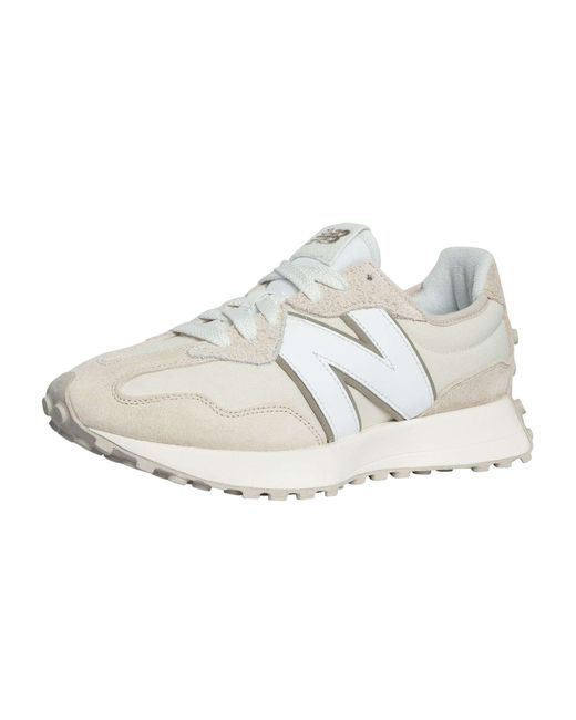 New Balance White 327 Mesh Trainers for men