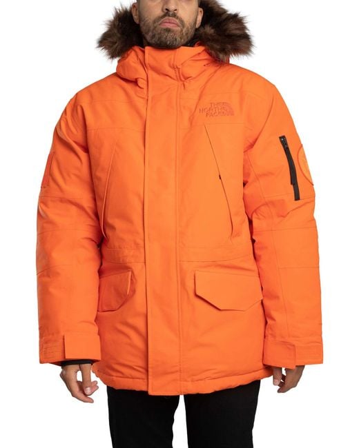The North Face Orange Expen Mcmurdo Parka Jacket for men