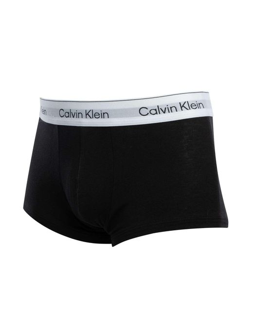 Calvin Klein Black 3 Pack Icon Low Rise Trunks for men