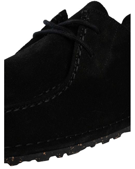 Birkenstock Black Utti Lace Suede Shoes for men