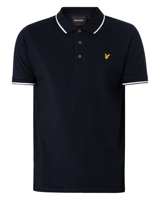 Lyle & Scott Blue Tipped Polo Shirt for men