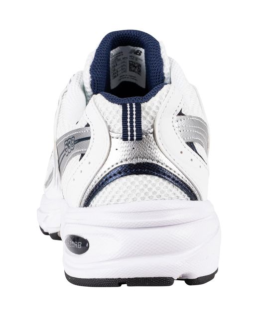 New Balance White 530 Running Mesh Trainers for men