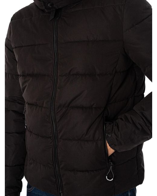 Superdry Black Code Microfibre Mountain Puffer Jacket for men