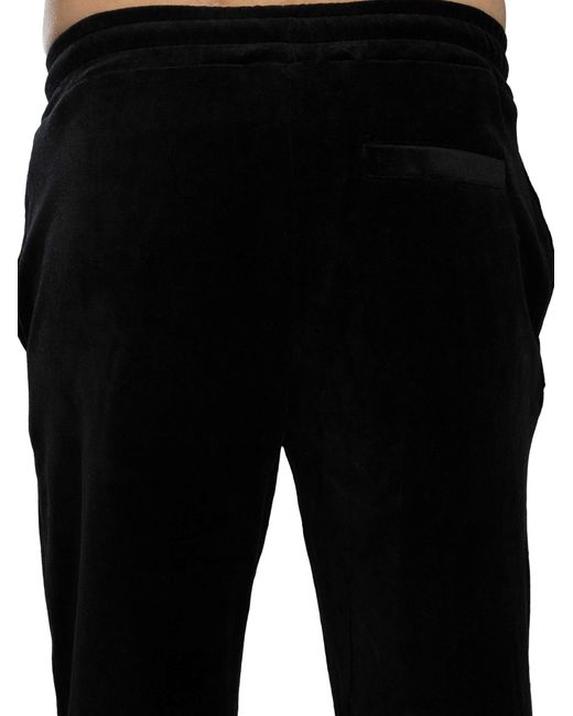 Fila Black Lorrie Velour Track Joggers for men