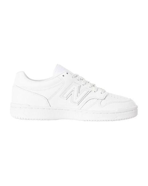 New Balance White Bb480 Leather Trainers for men