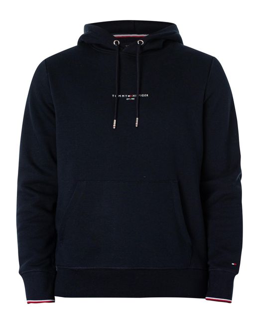 Tipped Blue | for Hoodie in Men Lyst Hilfiger Tommy Logo Pullover