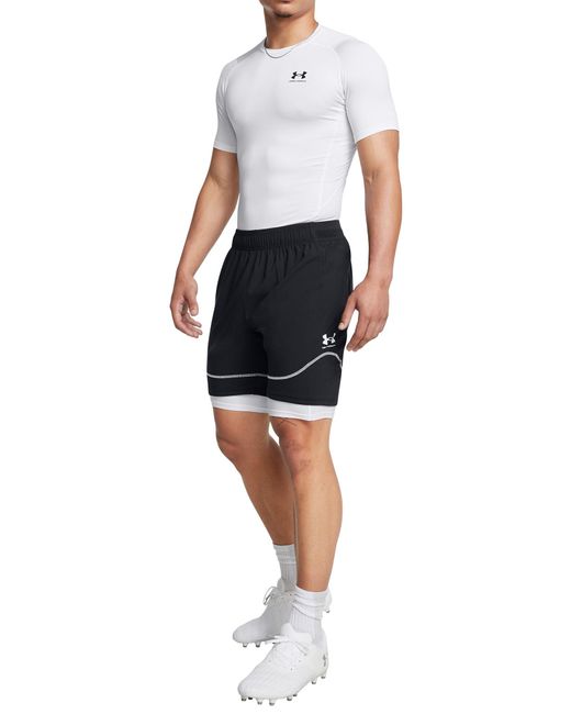 Under Armour White Armour Heatgear Compression Short-sleeve T-shirt for men