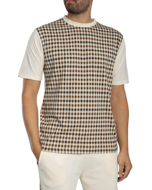 Aquascutum Multicolor Body Club Check T-shirt for men