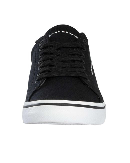 Tommy Hilfiger Black Core Long Lace Trainers for men