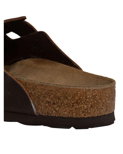 Birkenstock Brown Boston Leather Clogs for men