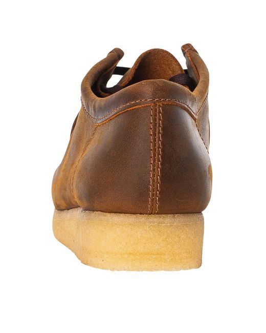 Clarks Brown Wallabee Leather Shoes for men