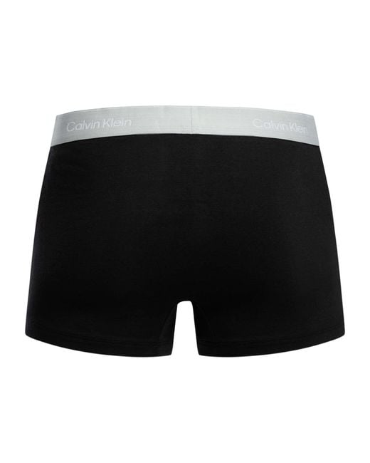 Calvin Klein Black 3 Pack Icon Relaxed Fit Trunks for men