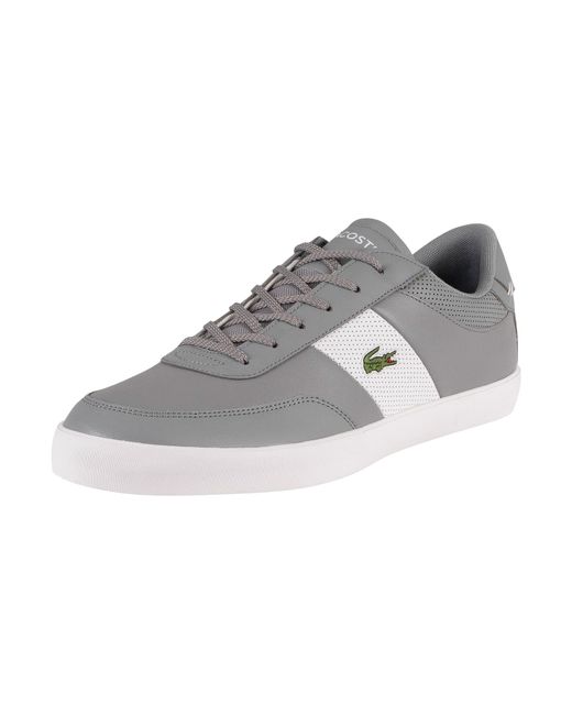 Lacoste Gray Court Master 0120 1 Cma Leather Trainers for men