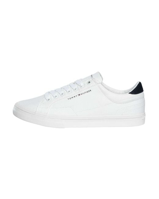 Tommy Hilfiger White Core Long Lace Trainers for men