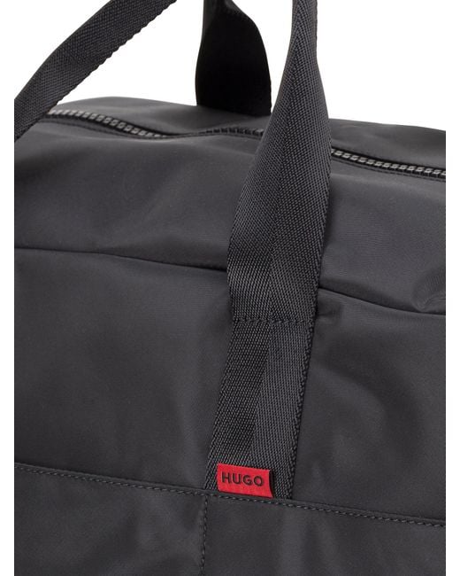 HUGO Black Ethon 2.0 Logo Holdall Bag for men