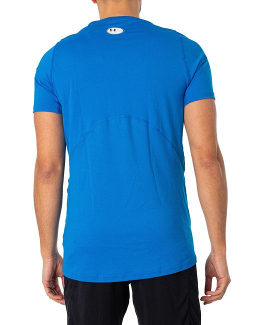 Under Armour Blue Heatgear Fitted T-shirt for men