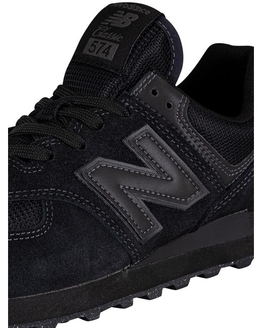 New Balance Black 574 Core Suede Trainers for men
