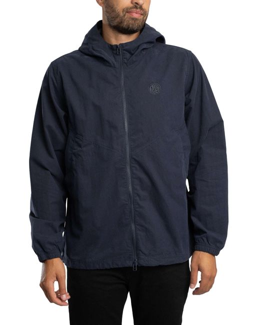 Pretty Green Blue Feltham Hooded Jacket for men