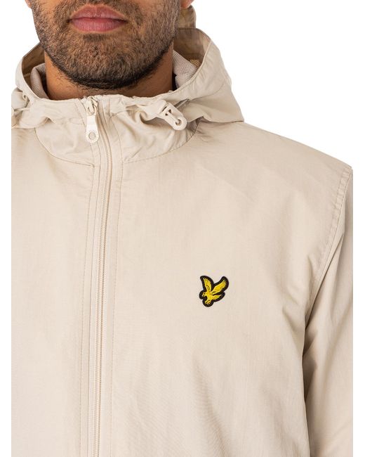 Lyle & Scott Natural Zip Through Hooded Jacket for men