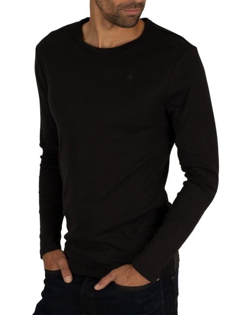 G-Star RAW Cotton Longsleeved Crew Logo 