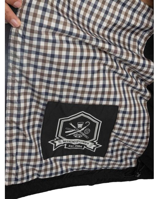 Weekend Offender Black Campania Check Jacket for men