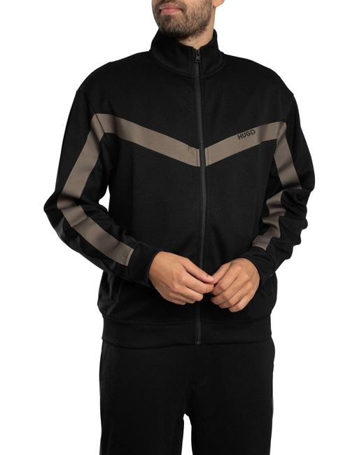 HUGO Black Darti Track Jacket for men